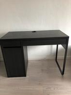 Donker bruin generfd houten bureau, laden en opberg kastje, Huis en Inrichting, Bureaus, Ophalen, Zo goed als nieuw