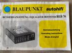 Handleiding oldtimer Blaupunkt Equalizer BEB70, Auto diversen, Autoradio's, Gebruikt, Ophalen of Verzenden