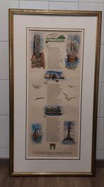 Oude prent / litho / zeefdruk, Ophalen of Verzenden