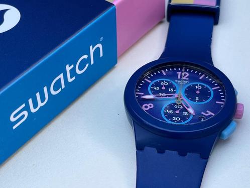 Swatch horloge Blue Heelflip Paris 2024 in heel goede staat!, Sieraden, Tassen en Uiterlijk, Horloges | Heren, Zo goed als nieuw