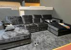 U vormige loungebank Hoekbank Lara L+2+L zwart bank 380 cm, Huis en Inrichting, Banken | Bankstellen, Gebruikt, Hoekbank, 300 cm of meer