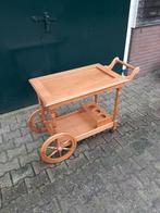 Bijzettafel wijntafel wijnkar, Ophalen of Verzenden, Zo goed als nieuw, Hout, Minder dan 55 cm
