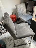 2 Jysk eetkamerstoelen - Grijs, Huis en Inrichting, Stoelen, Gebruikt, Twee, Ophalen of Verzenden, Metaal