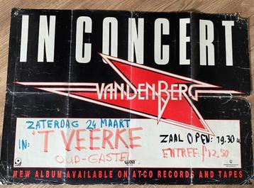 VANDENBERG concertposter 1984 't Veerke beschikbaar voor biedingen