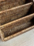 Myanmar letterbak rietenbak bruin zgan, Ophalen of Verzenden, Zo goed als nieuw