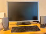 Dell monitor; Dell toetsenbord en 2 geluidboxen, Ophalen, Zo goed als nieuw, Onbekend
