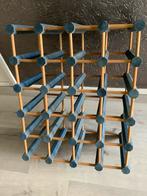 Flessenrek (20 stuks) matr hout vintage afm h55x45x27 cm., Gebruikt, 50 tot 75 cm, 15 tot 25 flessen, Ophalen of Verzenden