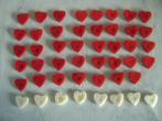 vilten hartjes  2,3,x 2,3 cm, Hobby en Vrije tijd, Vilt, Ophalen of Verzenden, Nieuw, Figuurtje(s)