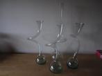 4 glazen kronkelvazen., Ophalen, Zo goed als nieuw