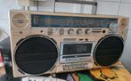 Sharp GF-5757H grote vintage draagbare radio cassetterecord., Audio, Tv en Foto, Radio's, Ophalen, Zo goed als nieuw