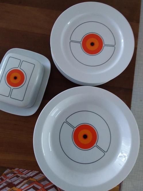 Thomas porseleinen borden retro , en botervloot, Eclipse, Huis en Inrichting, Keuken | Servies, Zo goed als nieuw, Bord(en), Overige stijlen