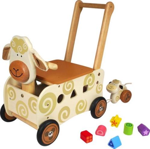 I'm Toy Loopwagen Schaap Bruin, Kinderen en Baby's, Speelgoed | Houten speelgoed, Zo goed als nieuw, Rij- of Hobbelspeelgoed, Ophalen of Verzenden