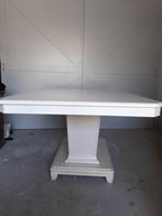 Witte massieve houten tafel., Huis en Inrichting, Tafels | Eettafels, Zo goed als nieuw, 150 tot 200 cm, Rechthoekig, Overige houtsoorten