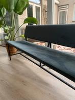 Moderne Eetkamerbank petrol velvet stof, Huis en Inrichting, Ophalen, Gebruikt, Minder dan 75 cm, 150 tot 200 cm
