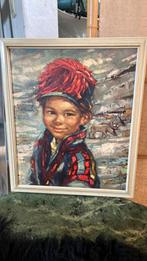 Vintage kleurige prent, Antiek en Kunst, Kunst | Schilderijen | Klassiek, Ophalen