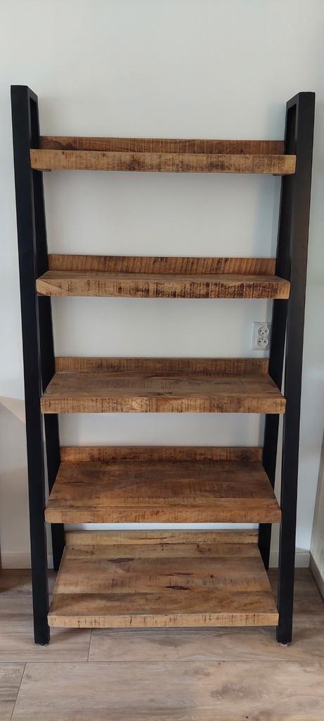 Open kast industrieel Hout / Staal 180  90, Antiek en Kunst, Antiek | Meubels | Kasten, Ophalen