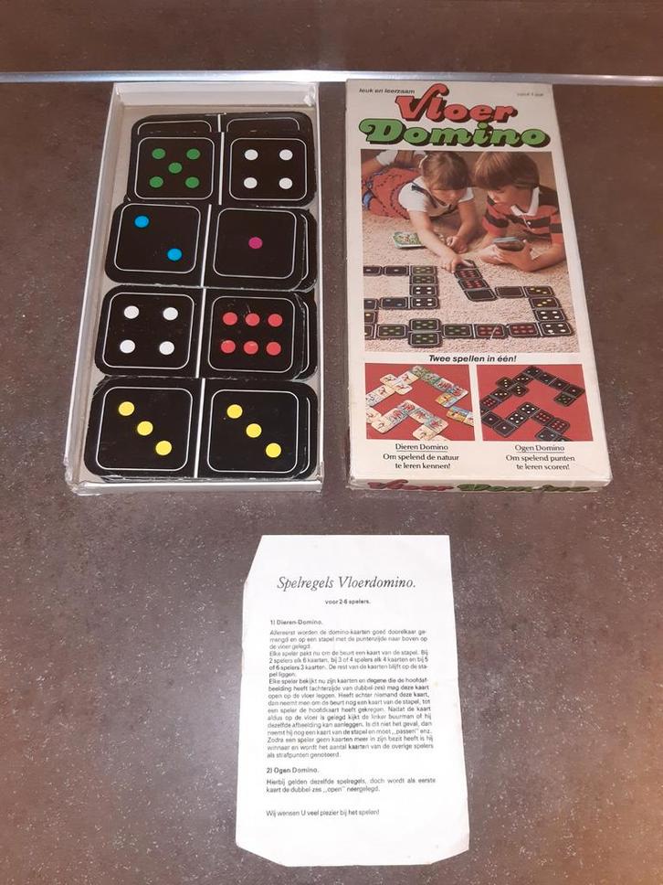 Vloer domino vintage, Hobby en Vrije tijd, Gezelschapsspellen | Overige, Zo goed als nieuw, Ophalen of Verzenden