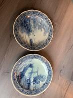 Twee Delfts Blauwe Borden Boch Belgium, Antiek en Kunst, Antiek | Wandborden en Tegels, Ophalen