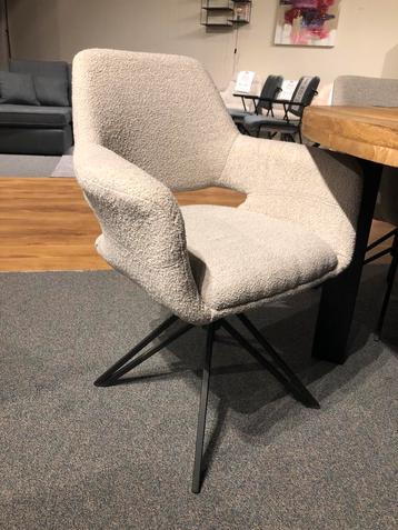 Armstoel Katy teddy naturel 4 stuks - Outletmodel beschikbaar voor biedingen