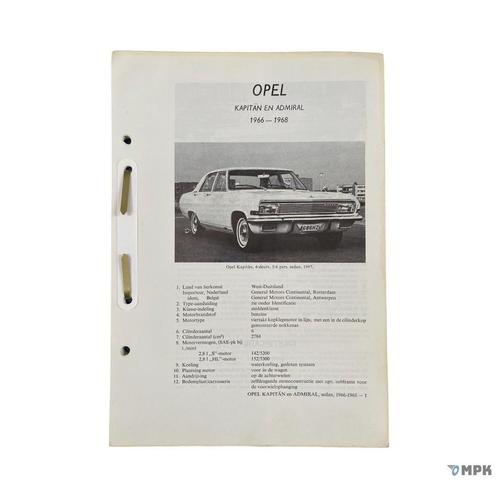 Kluwer | Opel Kapitan / Admiral | 1966-1968 | NL, Auto diversen, Handleidingen en Instructieboekjes, Ophalen of Verzenden