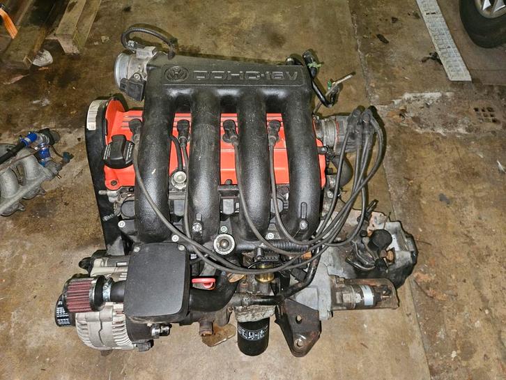 vw 2.0 16v abf motor gereviseerd met bak ecu kabelboom, Auto diversen, Tuning en Styling, Ophalen