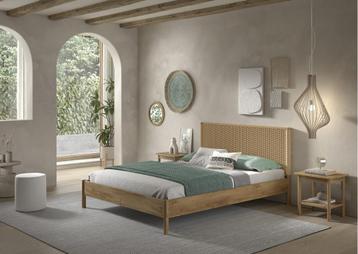 Olive rope (touw) 2-persoonsbed - Massief eiken beschikbaar voor biedingen