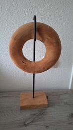 Decoratie houten ronding op standaard, Huis en Inrichting, Woonaccessoires | Kransen, Ophalen of Verzenden