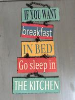 Grappig tekstbord, Ophalen of Verzenden, Nieuw