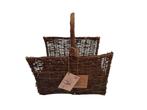 Rieten mand voor open haardhout, Ophalen, Mand, Zo goed als nieuw, Riet