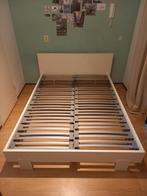 ikea bedframe + lattebodems, Huis en Inrichting, Slaapkamer | Bedden, Gebruikt, 140 cm, Wit, Hout