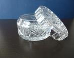 Antiek kristal mooi dekseldoosje in diamant / waaierslijpsel, Antiek en Kunst, Antiek | Glas en Kristal, Ophalen of Verzenden