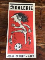Voetbal karikatuur Dik Bruynesteyn Ajax Johan Cruijff 1969, Ophalen of Verzenden, Gebruikt, Ajax, Poster, Plaatje of Sticker
