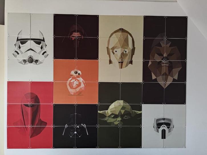 IXXI Star Wars Icons 160cm x 120cm als nieuw., Huis en Inrichting, Woonaccessoires | Wanddecoraties, Zo goed als nieuw, Ophalen
