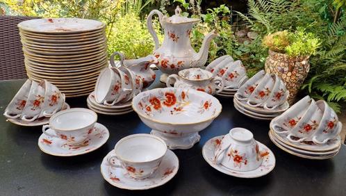 Zeldzaam koffieservies decor JAPAN van Petrus Regout, Antiek en Kunst, Antiek | Servies compleet, Ophalen of Verzenden