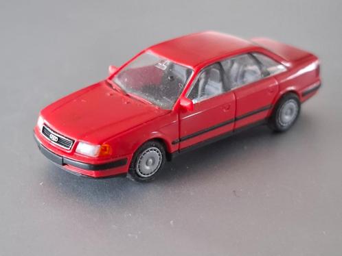 1:87 Audi 100 rood Rietze € 4, Hobby en Vrije tijd, Modelauto's | 1:87, Zo goed als nieuw, Auto, Rietze, Verzenden