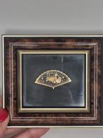 Vintage 24kt goud folie kunstwerk schilderijtje, Ophalen of Verzenden, Zo goed als nieuw