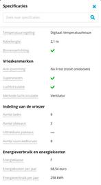 Liebherr SIGN3576/21 vrieskast Premium met Nofrost, Vrieskast, Zo goed als nieuw, Energieklasse A of zuiniger, 60 tot 90 cm