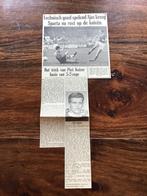 Voetbal krantenartikel Sparta Ajax december 1963, Ophalen of Verzenden, Gebruikt, Ajax