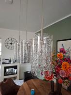 Moderne hanglamp met glazen cilinders, Ophalen, Zo goed als nieuw, Glas, 75 cm of meer