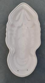 (KE14) Vintage witte aardewerken serveerschaal kreeft groot, Ophalen of Verzenden, Overige stijlen, Porselein, Schaal of Schalen