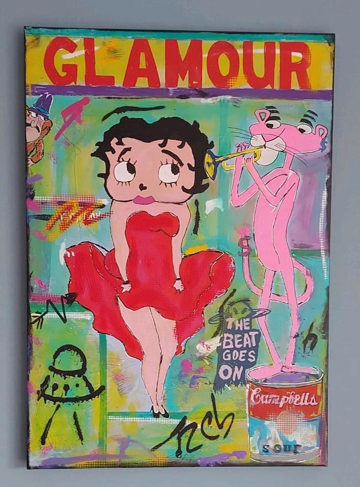 Schilderij Betty boop pop art abstract  aanbieding, Antiek en Kunst, Kunst | Schilderijen | Modern, Ophalen