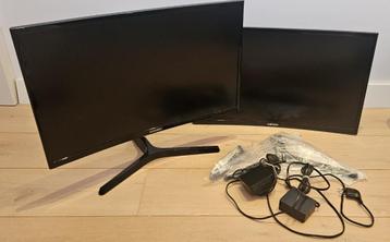 Complete werkplek 2x Samsung 24" Curved scherm + beugel beschikbaar voor biedingen