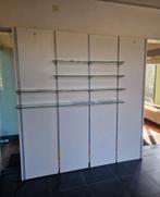 Wandpaneel met glazen planken strak design rvs molteni & co, Huis en Inrichting, Woonaccessoires | Wandplanken en Boekenplanken
