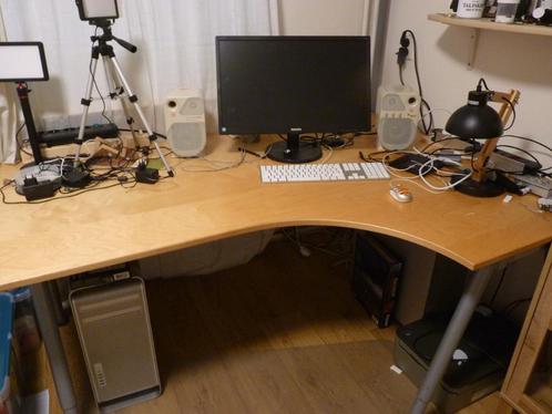 IKEA GALANT-bureautafel + 60 cm extensie; nog in goede staat, Huis en Inrichting, Bureaus, Gebruikt, Bureau, In hoogte verstelbaar