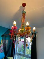 Kleurrijke kroonluchter, Ophalen, Zo goed als nieuw, Glas, 50 tot 75 cm