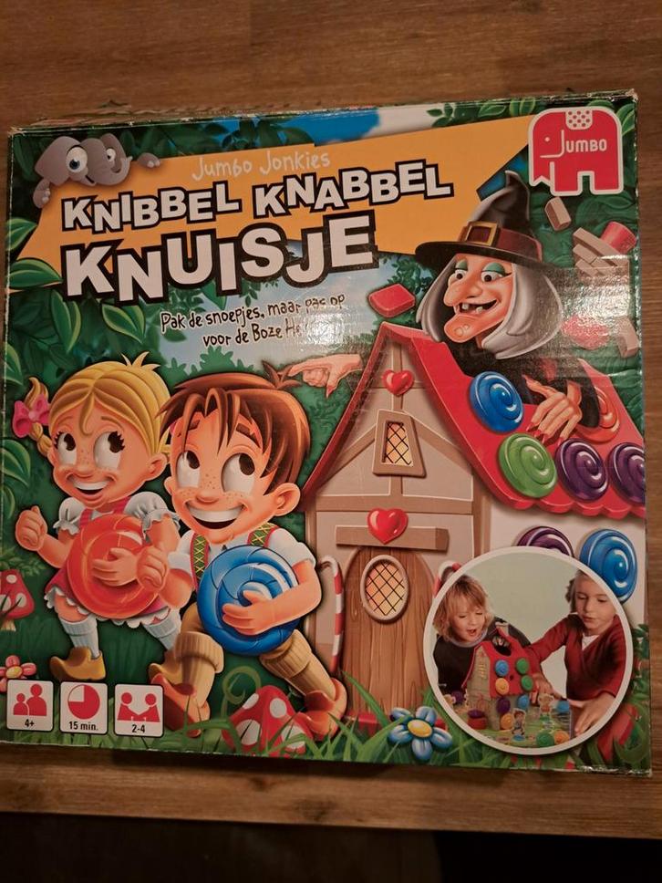 Knibbel Knabbel Knuisje - Jumbo Jonkies, Hobby en Vrije tijd, Gezelschapsspellen | Bordspellen, Gebruikt, Drie of vier spelers