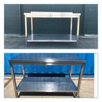 2x demontabele RVS werktafels - 140/70 & 139/70, Ophalen, Gebruikt, 50 tot 100 cm, Minder dan 100 cm