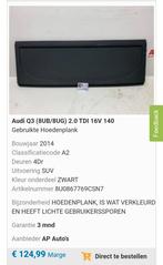 Audi Q3 hoedenplank, Ophalen of Verzenden, Gebruikt, Audi