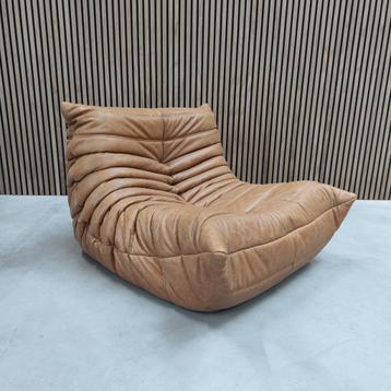 Ligne Roset togo - Eenzits cognac - vol aniline leder beschikbaar voor biedingen