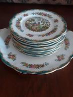 Royal Albert gebaksstel met 9 bordjes Chelsea Bird, Antiek en Kunst, Antiek | Servies los, Ophalen of Verzenden